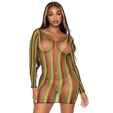 Mini Abito in Rete Rasta Leg Avenue - Seduzione Femminile Elegante